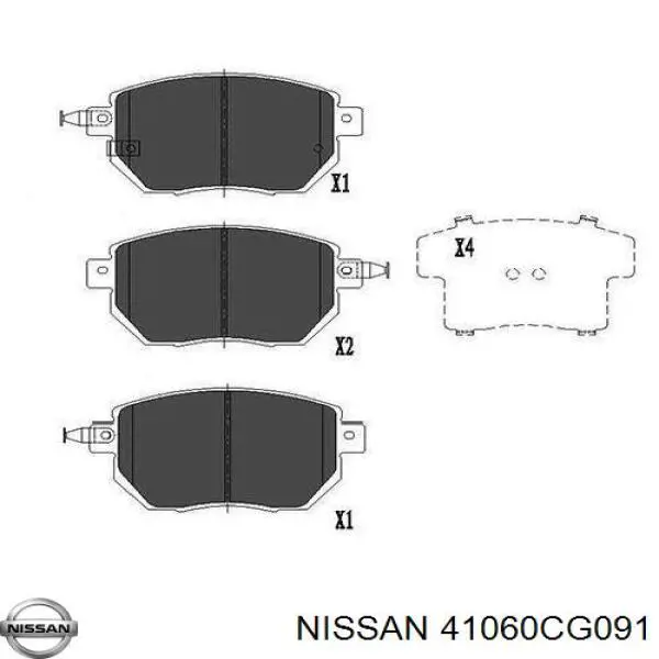 Купить 41060CG091 Nissan/Infiniti Колодки тормозные