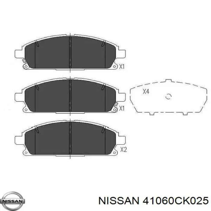 Купить 41060CK025 Nissan/Infiniti Колодки тормозные