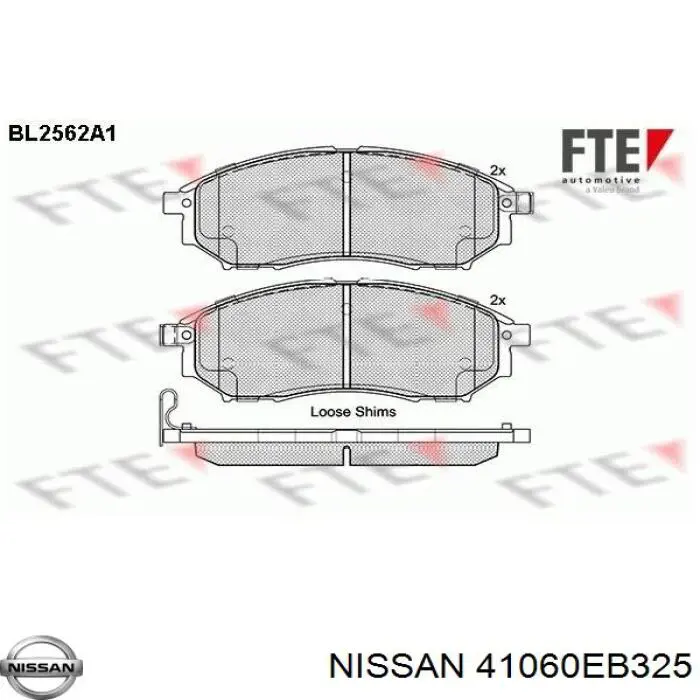 Колодки Nissan/Infiniti 41060EB325 цена, от 38.49 USD