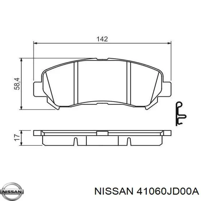 Колодки Nissan/Infiniti 41060JD00A цена, от 26.16 USD