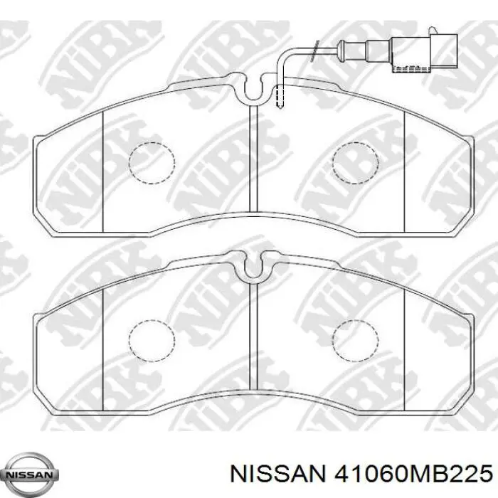 Передние тормозные колодки 41060MB225 Nissan