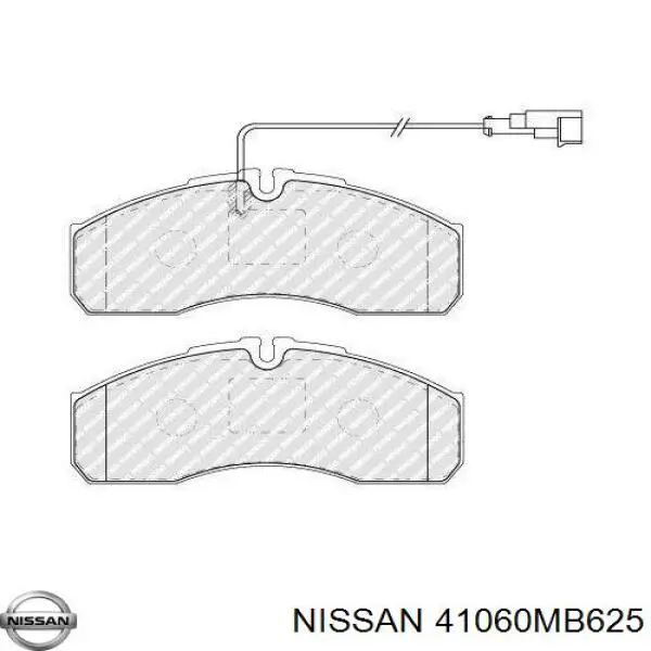 Передние тормозные колодки 41060MB625 Nissan