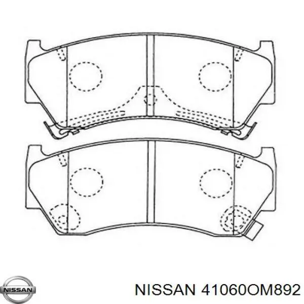41060OM892 Nissan передние тормозные колодки