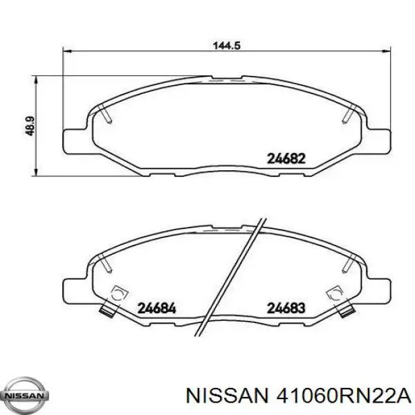 Колодки Nissan/Infiniti 41060RN22A цена, от 19.65 USD