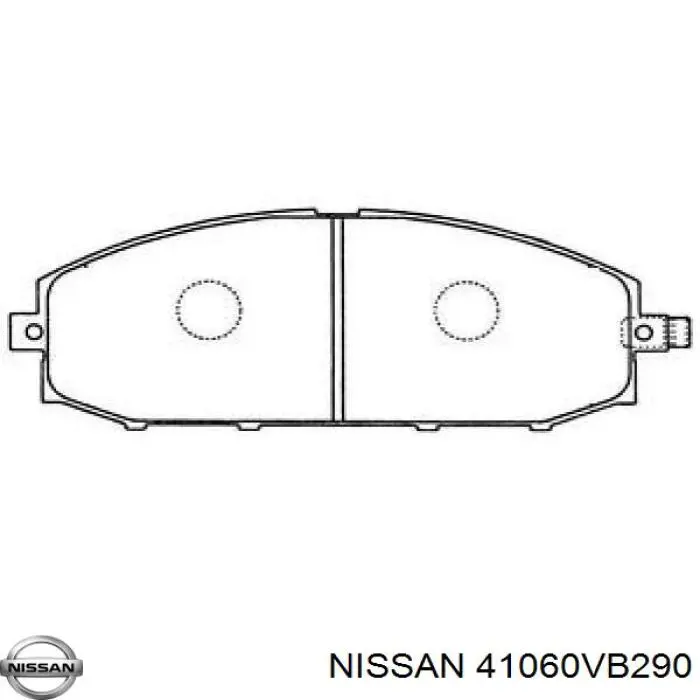 Передние тормозные колодки 41060VB290 Nissan