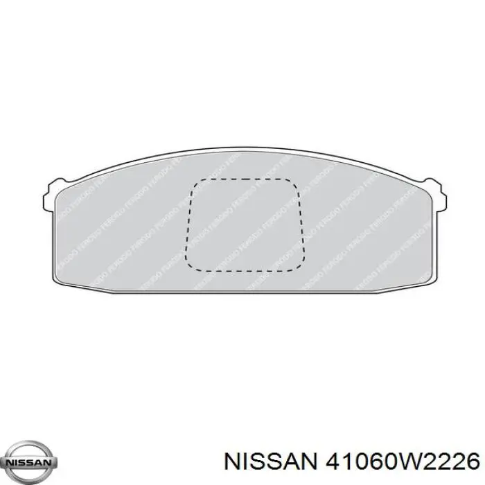 Передние тормозные колодки 41060W2226 Nissan