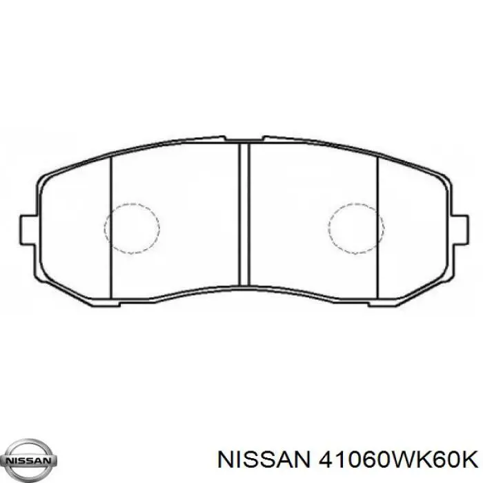 41060WK691 Nissan sapatas do freio dianteiras de disco