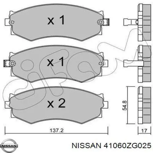 Колодки Nissan/Infiniti 41060ZG025 цена, от 18.04 USD
