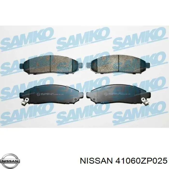 41060ZP025 Nissan колодки тормозные передние дисковые