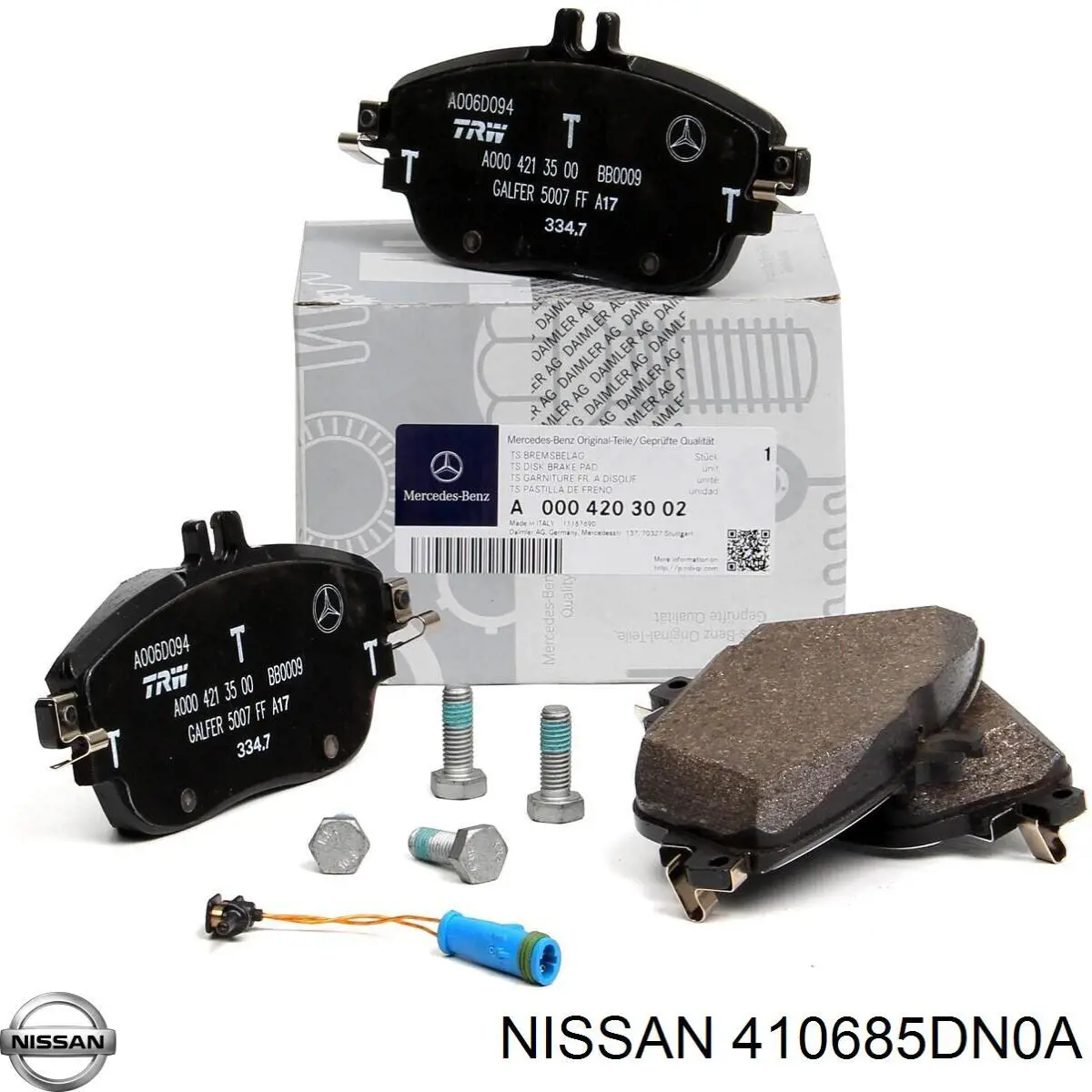 Датчик износа тормозных колодок передний 410685DN0A Nissan