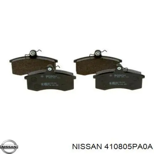 410805PA0A Nissan колодки тормозные передние дисковые