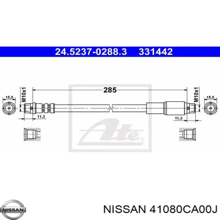 Купить 41080CA00J Nissan/Infiniti Комплект пружинок крепления дисковых колодок передних
