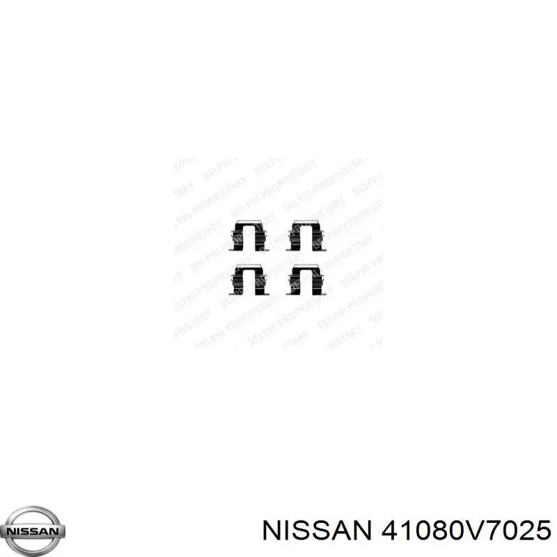 Передние тормозные колодки 41080V7025 Nissan