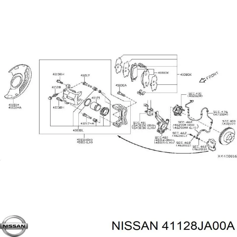  Nissan/Infiniti 41128JA00A цена, от 25.34 USD