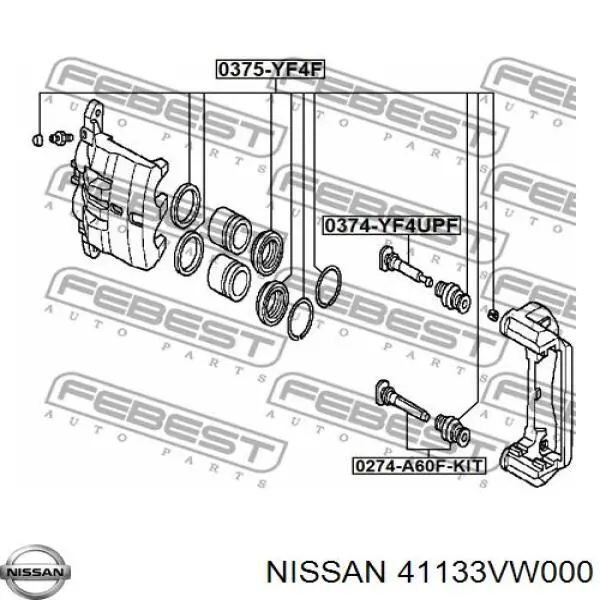 Направляющая суппорта переднего нижняя NISSAN 41133VW000