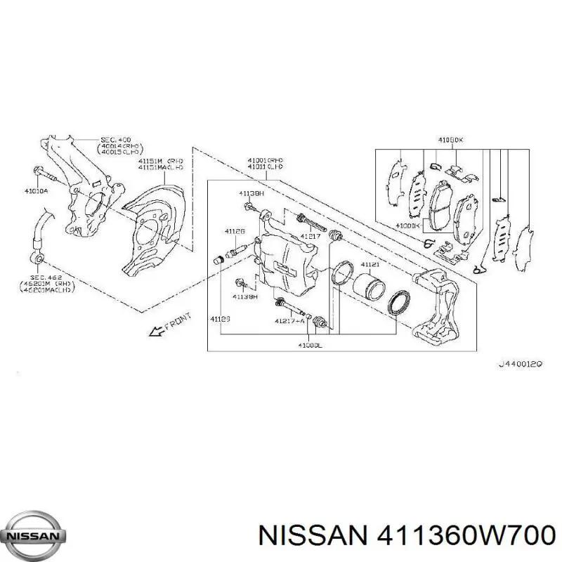  411360W700 Nissan