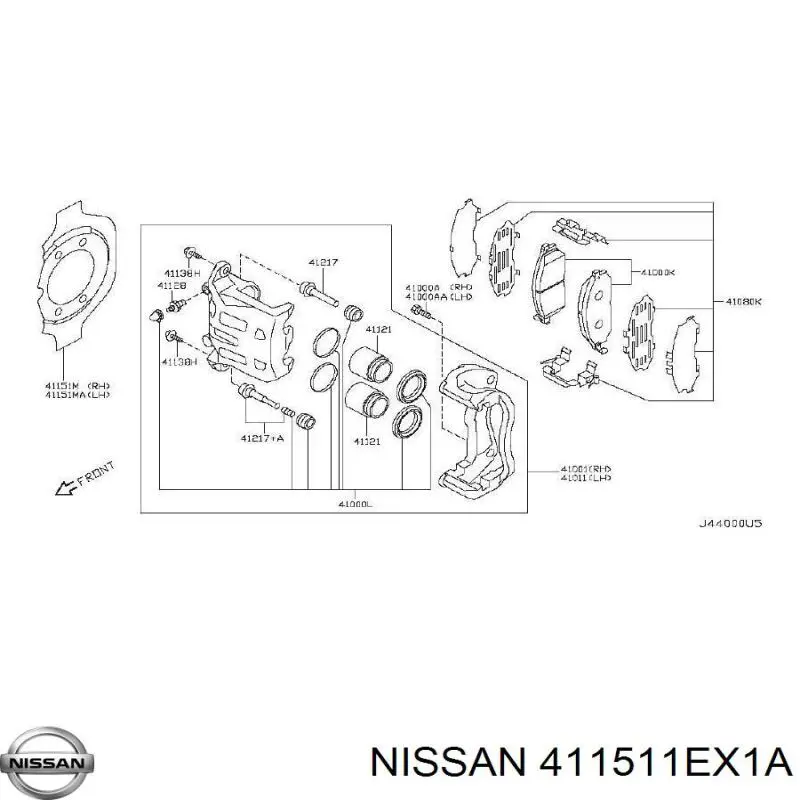  Nissan/Infiniti 411511EX1A цена, от 4.37 USD