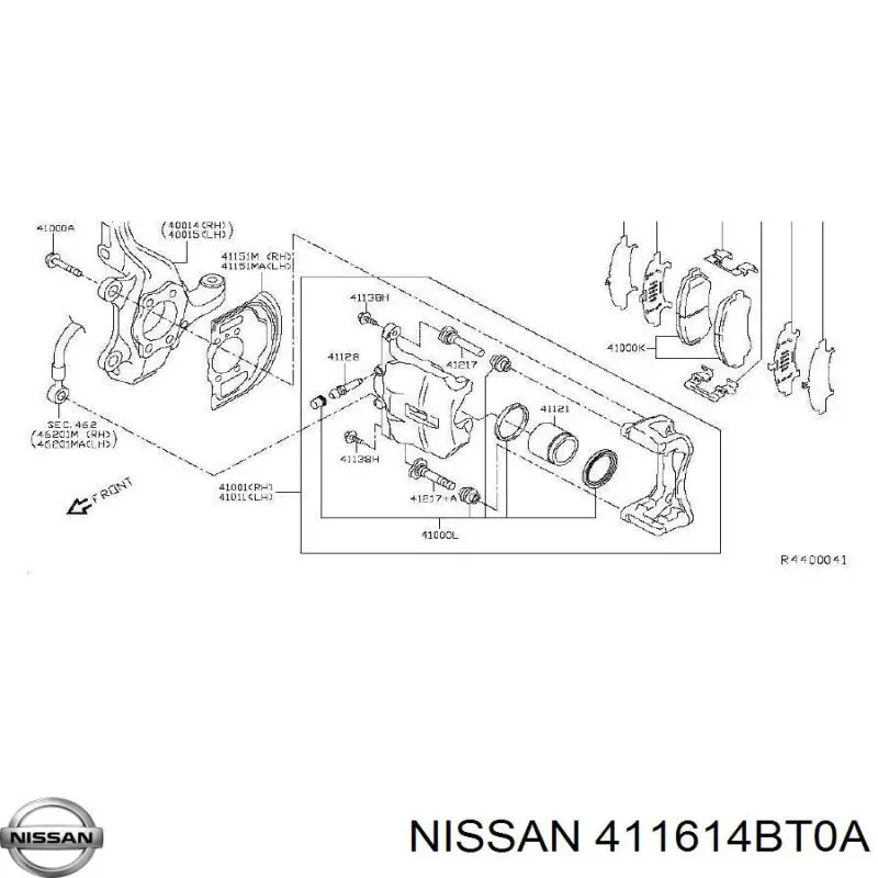 Щиток тормозного диска переднего левого Nissan/Infiniti 411614BT0A цена, от 6.36 USD