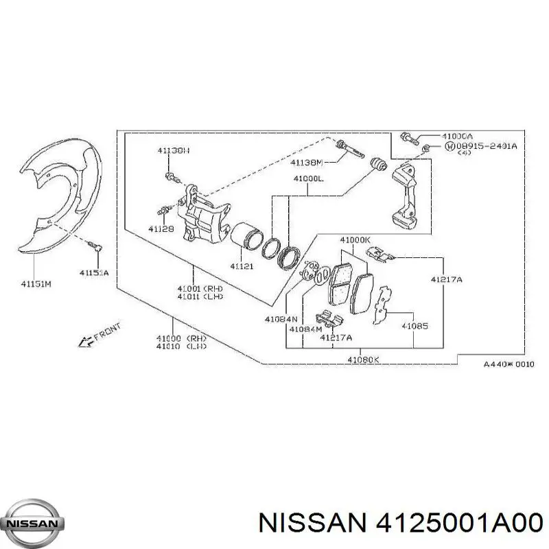  4125001A00 Nissan