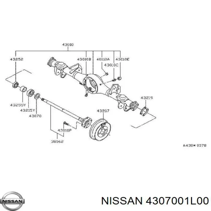 4307001L00 Nissan 