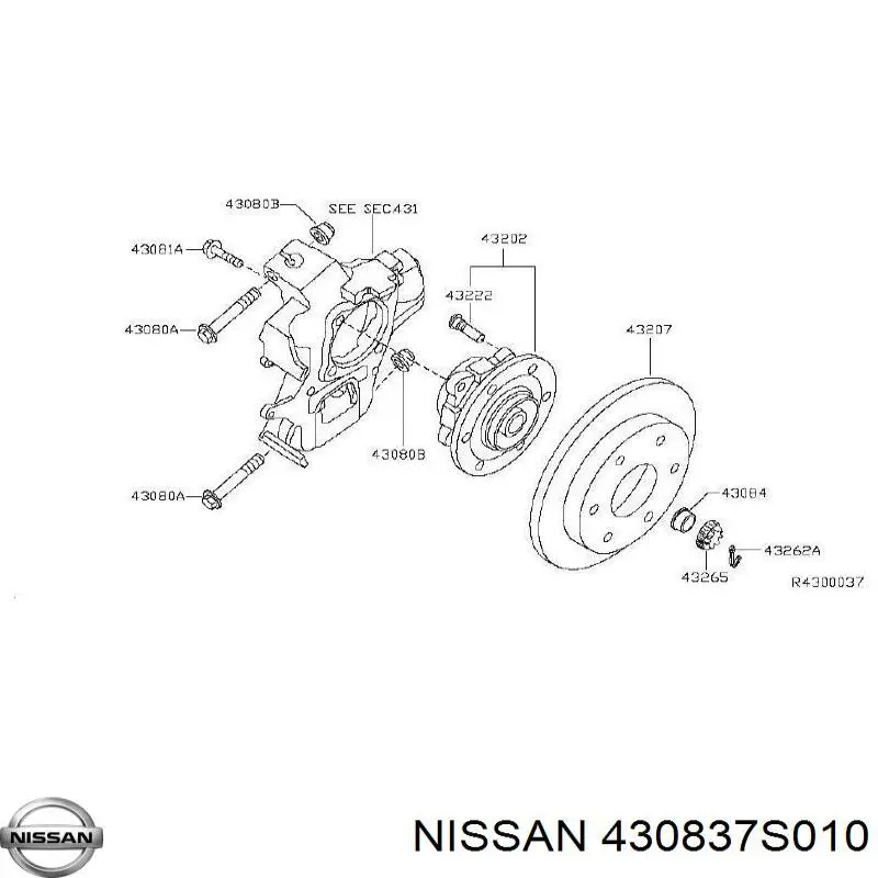  430837S010 Nissan