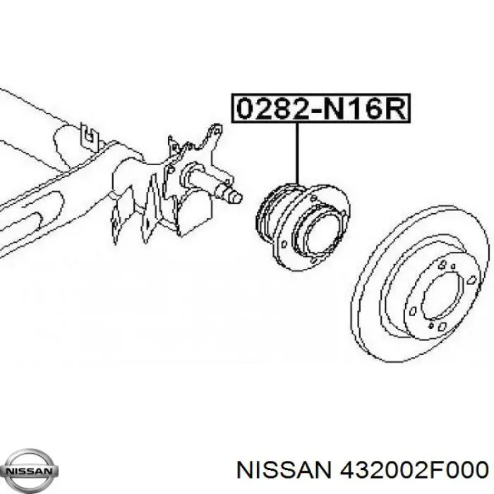 432002F000 Nissan ступица задняя