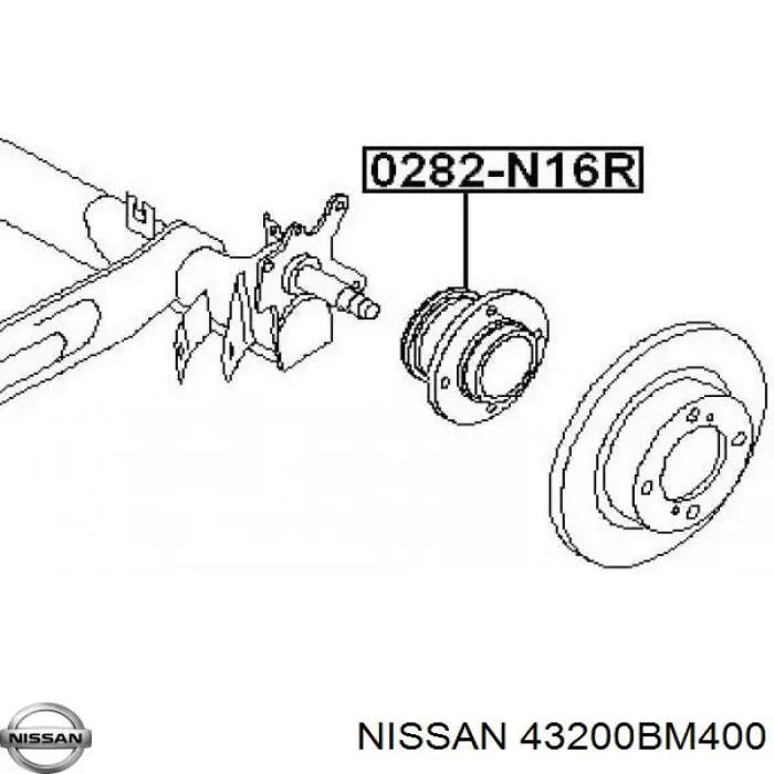 Купить 43200BM400 Nissan/Infiniti Задняя шпиндель