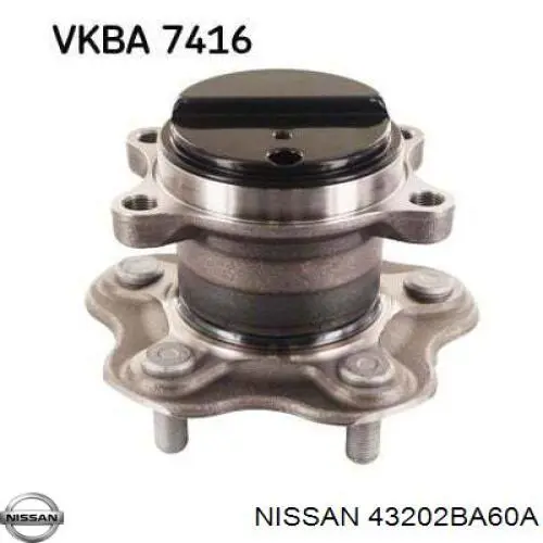 43202BA60A Nissan ступица задняя