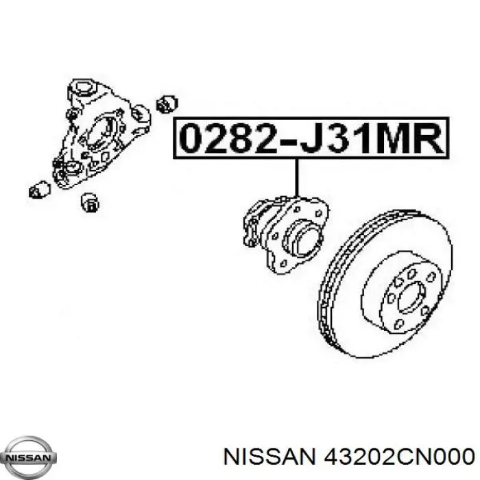 Задняя ступица 43202CN000 Nissan/Infiniti