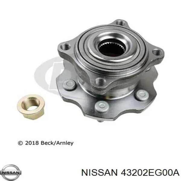 Ступицы задних колес Nissan/Infiniti 43202EG00A цена, от 73.91 USD