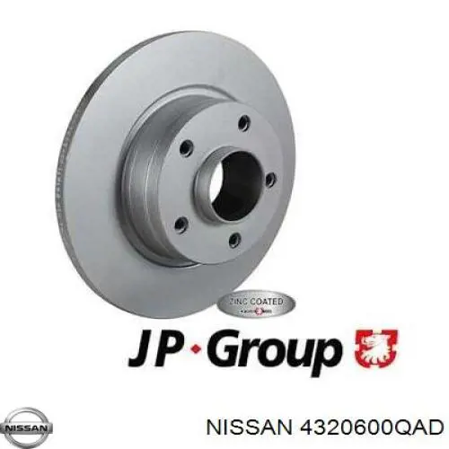 4320600QAD Nissan диск тормозной задний