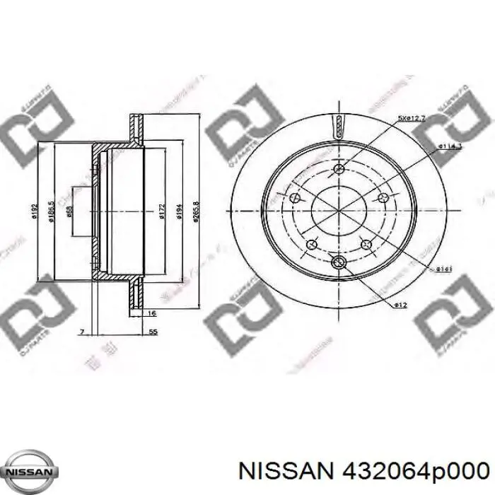  432064P000 Nissan