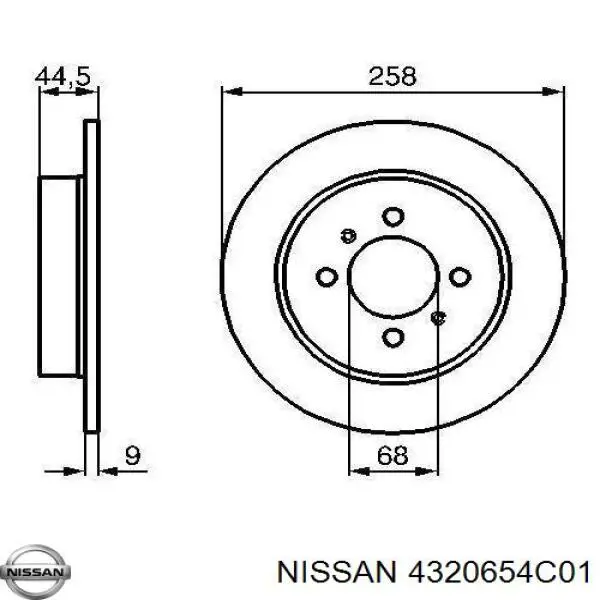 Тормозные диски 4320654C01 Nissan