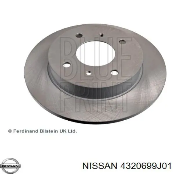 4320699J01 Nissan диск тормозной задний