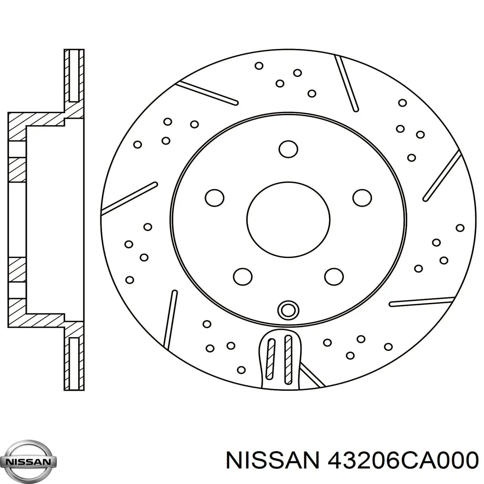 Задний дисковый тормоз Nissan/Infiniti 43206CA000