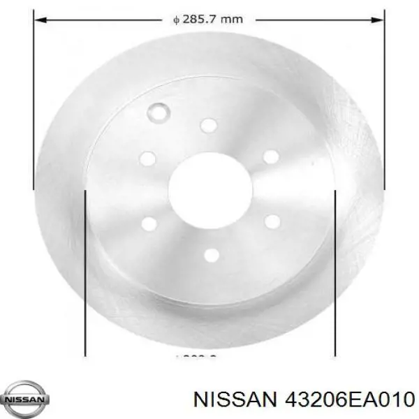 Купить 43206EA010 Nissan/Infiniti Диск тормозной задний