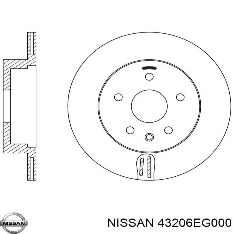Задний тормозной диск Nissan/Infiniti 43206EG000 цена, от 45.53 USD