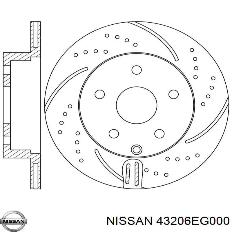 Купить 43206EG000 Nissan/Infiniti Диск тормозной задний