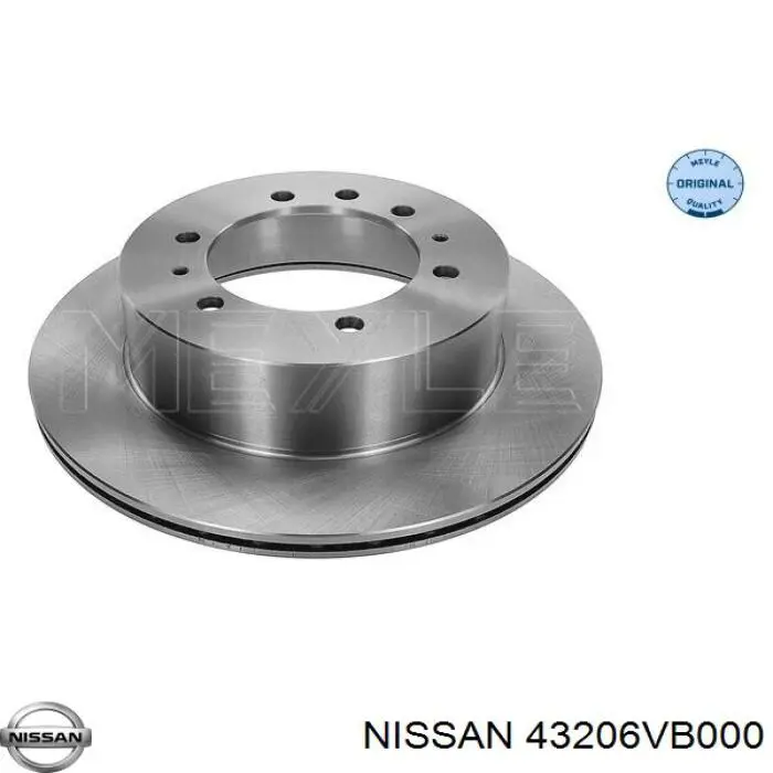 Тормозные диски 43206VB000 Nissan