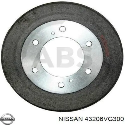 43206VG300 Nissan барабан тормозной задний