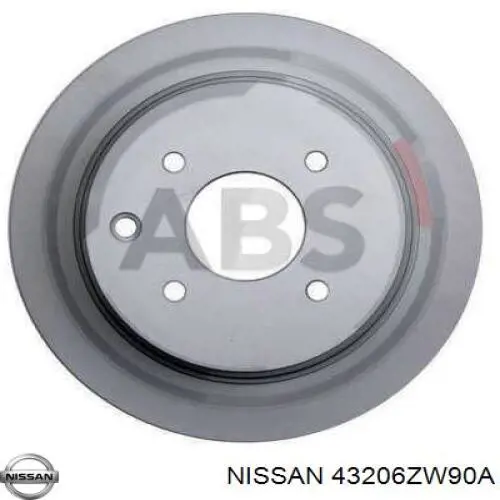 43206ZW90A Nissan диск тормозной задний