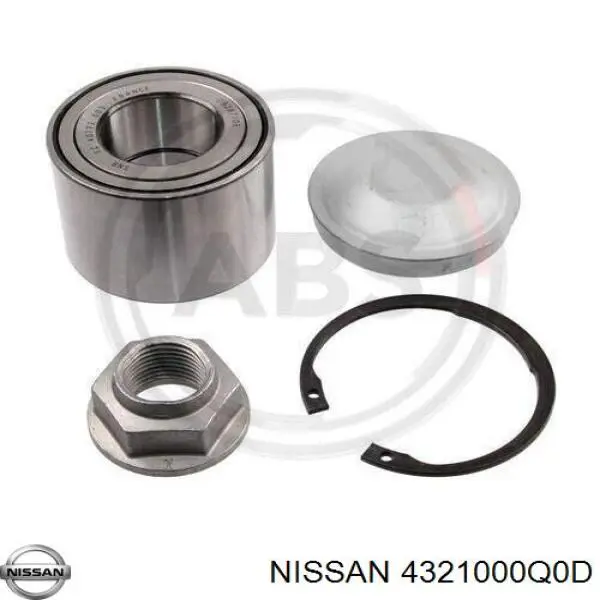 4321000Q0D Nissan/Infiniti Подшипник полуоси заднего моста, наружний
