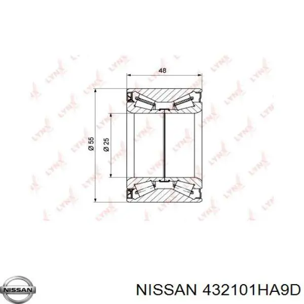 Купить 432101HA9D Nissan/Infiniti Подшипник задней ступицы