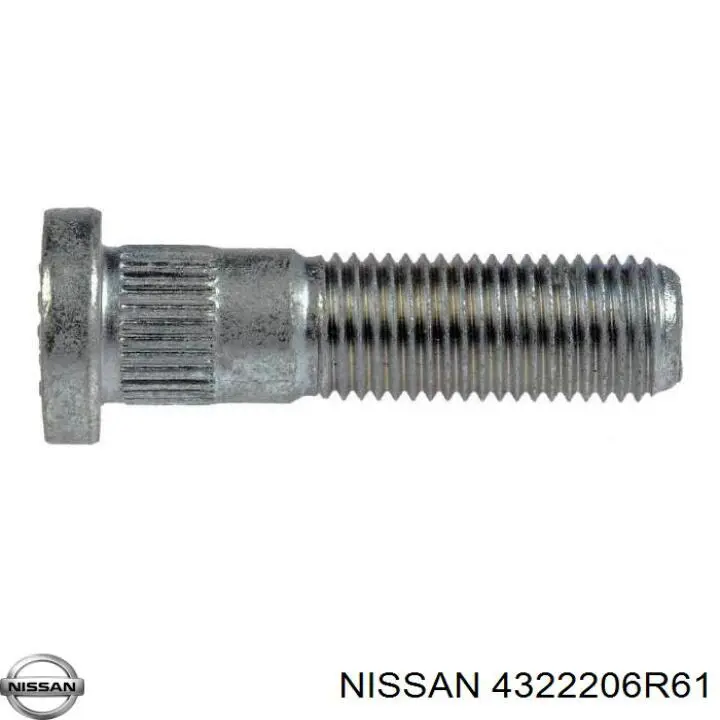 Шпилька колесная задняя 4322206R61 Nissan