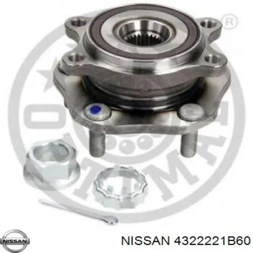 Шпилька ступицы колеса передняя Nissan/Infiniti 4322221B60