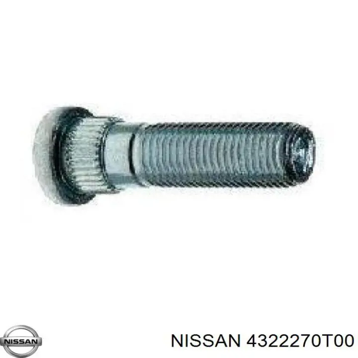 Шпилька колесная передняя 4322270T00 Nissan/Infiniti