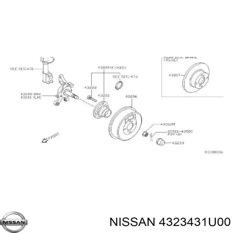  4323431U00 Nissan