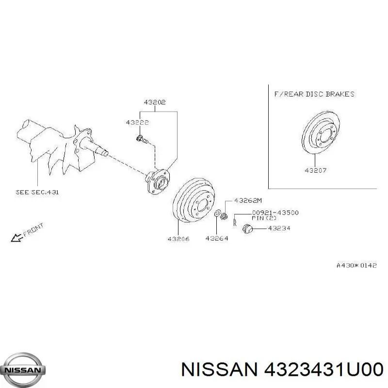 Купить 4323431U00 Nissan/Infiniti 