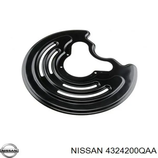 4324200QAA Nissan proteção esquerda do freio de disco traseiro