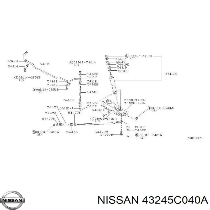 43245C040A Nissan 